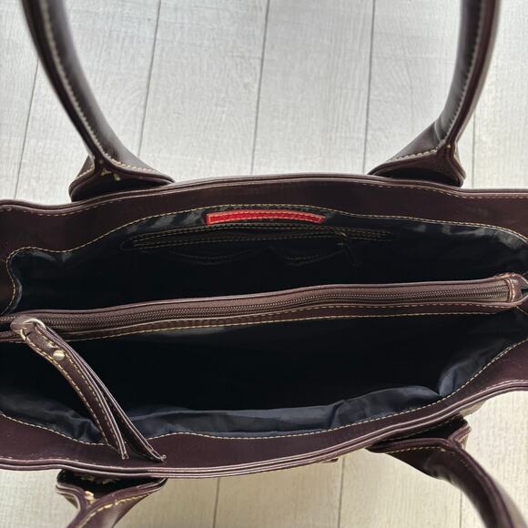 Tommy Hilfiger American Classic Brown Purse Multicolor Plaid - Picture 8 of 12